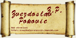 Zvezdoslav Popović vizit kartica